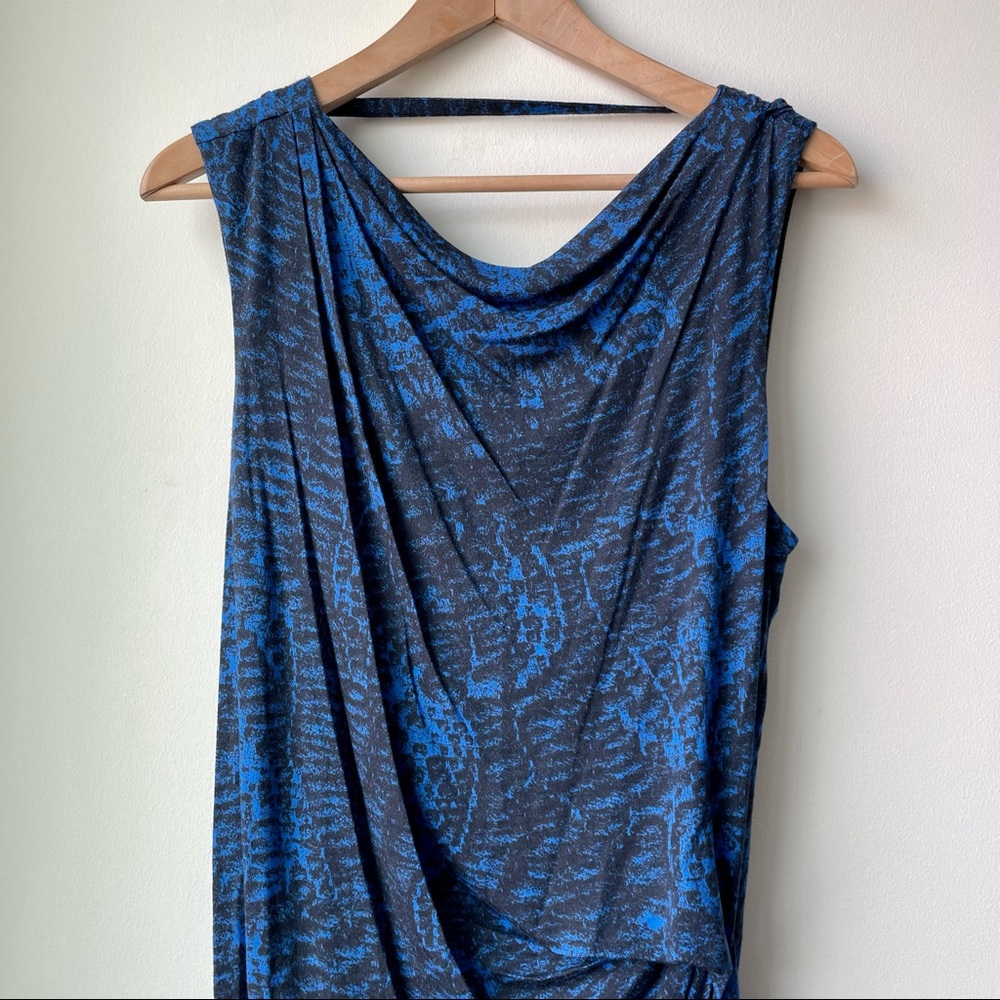 Helmut Lang Draped Open Back Jersey Gathered Waist Dress - Picture 5 of 10